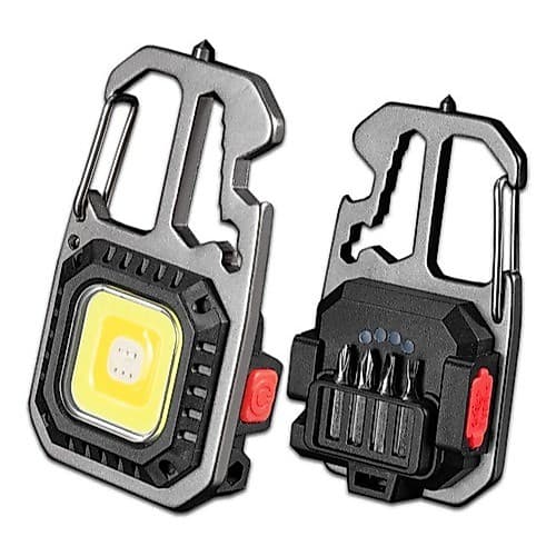 Lanterna Chaveiro Led Multifuncional Pesca Vigilante Bolso Mini Chaves Ferramentas Abridor Garrafa
