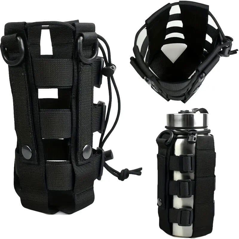 Alça Bolsa Porta Cantil Modular Molle Tática Mochila Airsoft Porta Garrafa D'agua YOBEL