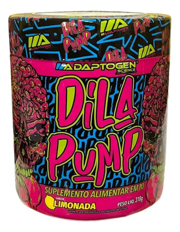 Suplemento Em Pó Dila Pump Pre Treino Sem Cafeína Adaptogen Science Pote De 318g Sabor Limonada