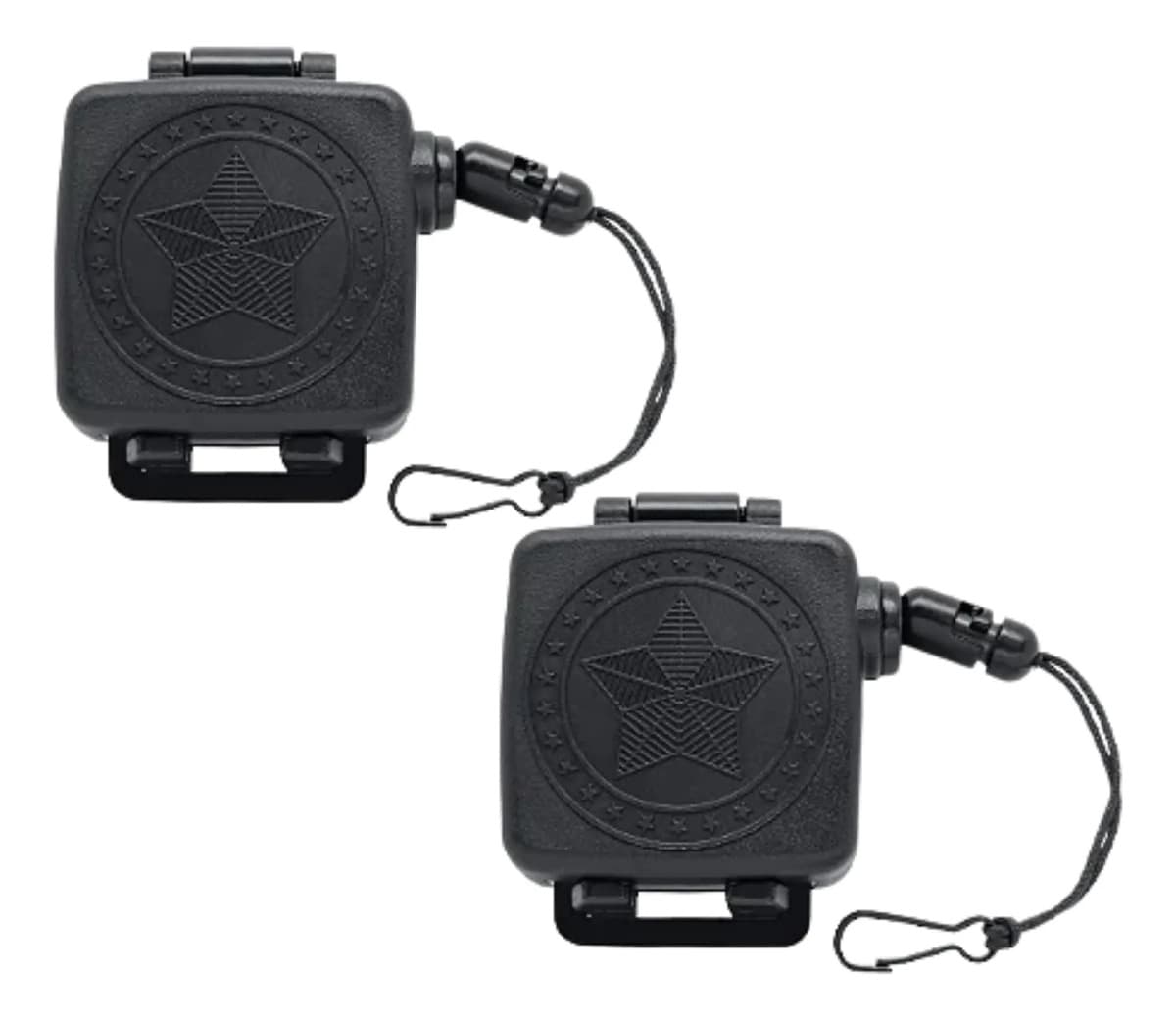 Fiel Retrátil Estrela Preto Cordão Poliamida 100 Cm Polícia
