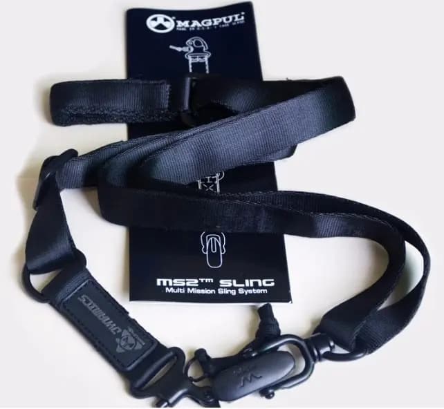 Bandoleira Ms2 Tática Magpul Airsoft Policia Preta Cor Preto