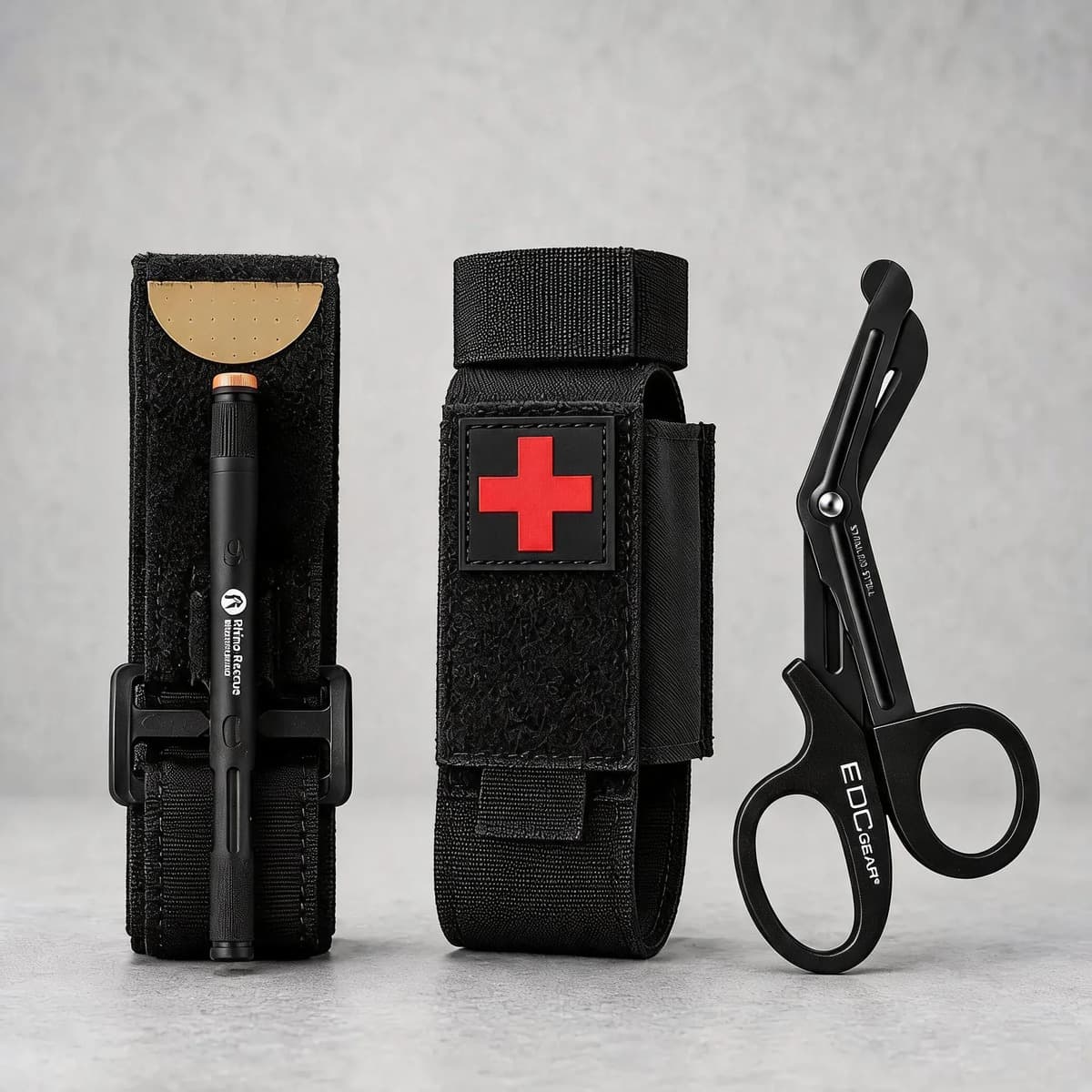 Torniquete Tático Rhino + Porta Torniquete + Tesoura Aph