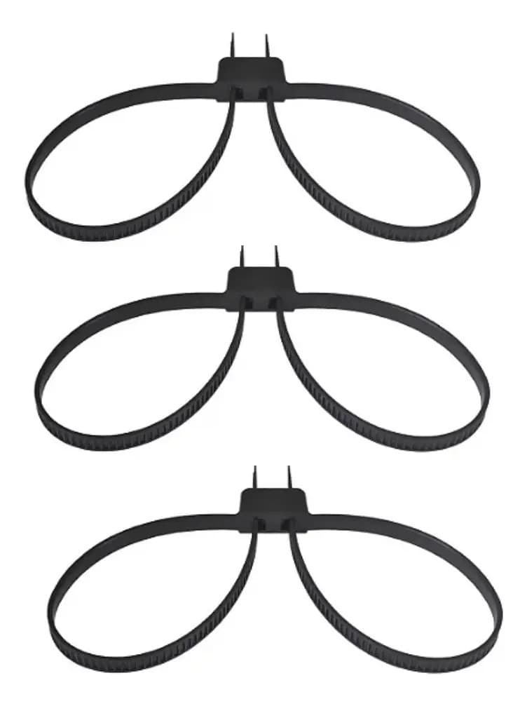 Algema Descartável Rígida Bélica Preta Kit 3 Duplas Nylon Resistente