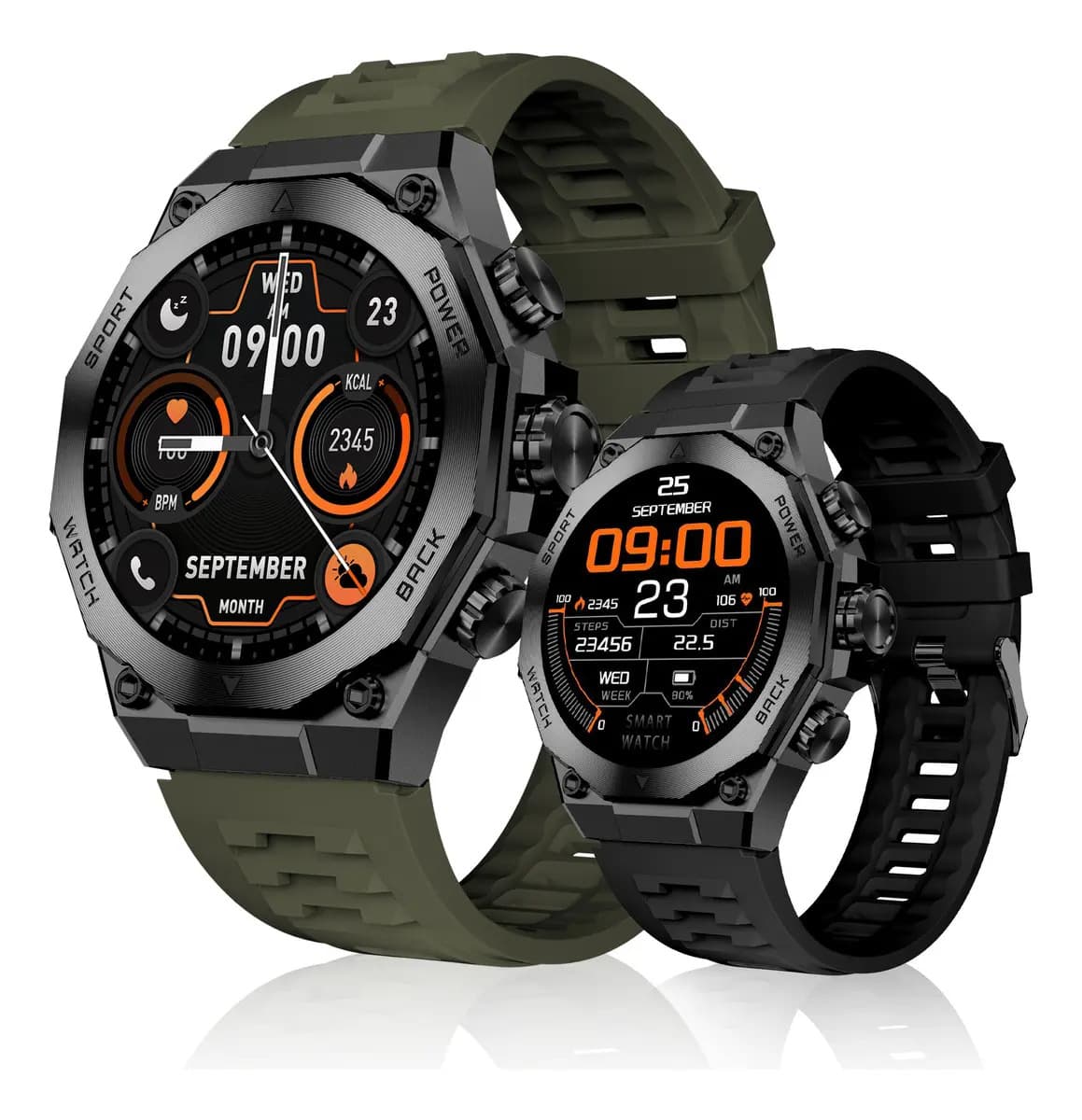 Smartwatch Aurafit AM18 Preto Tela AMOLED 1,43 Polegadas IP67 Bluetooth