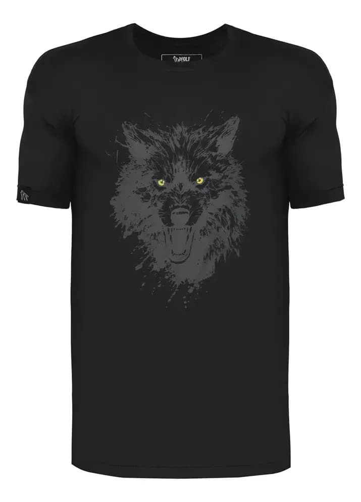 Camiseta Wolf Attack Airtech - Ataque Do Lobo Preta