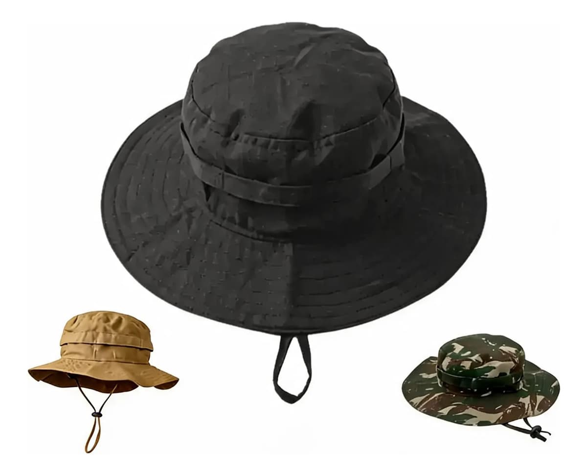 Chapéu Tático Proteção Solar Boonie Hat Militar