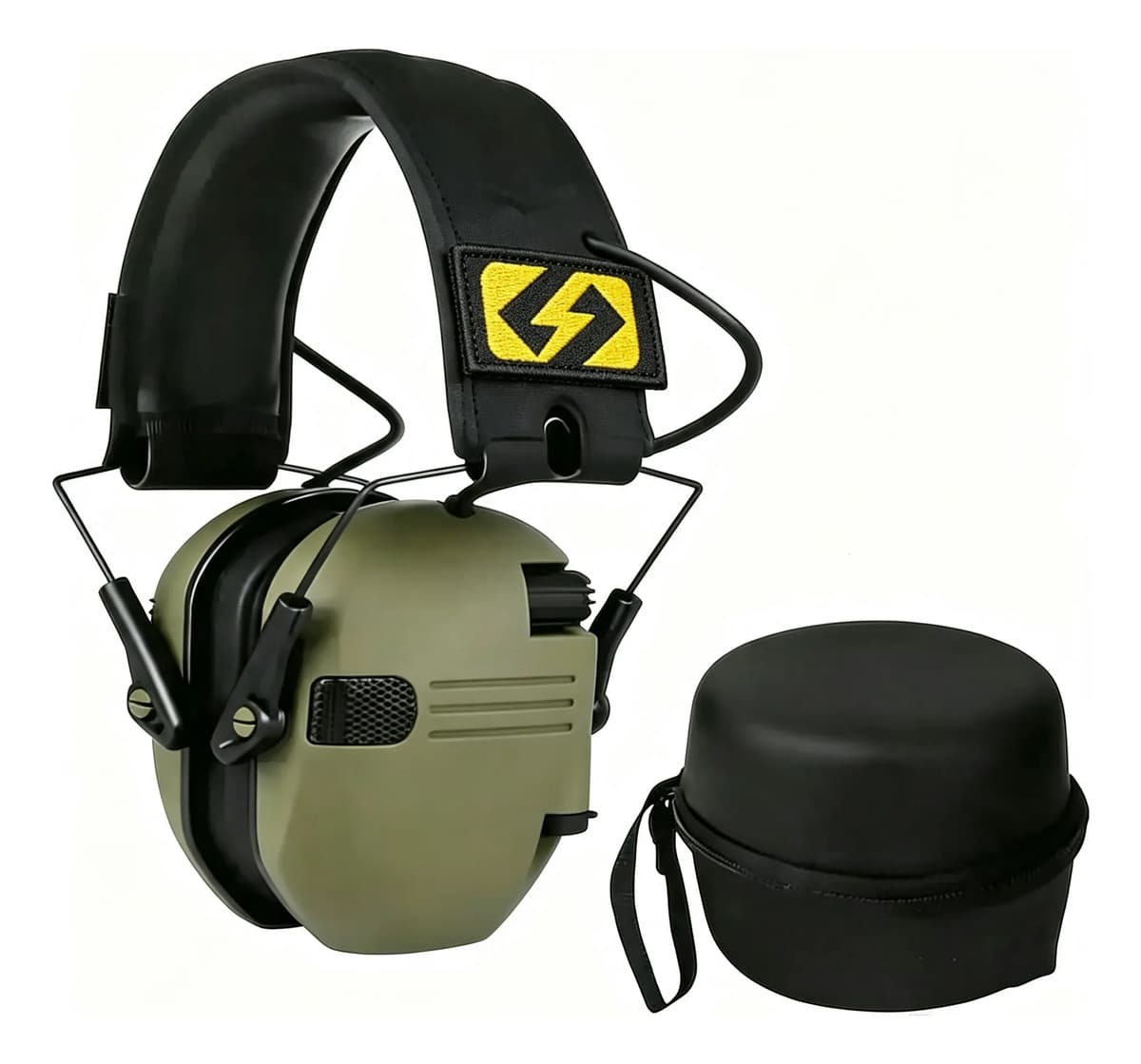 Abafador De Ruidos Eletrônico Auricular Tático Dobrável Tiro