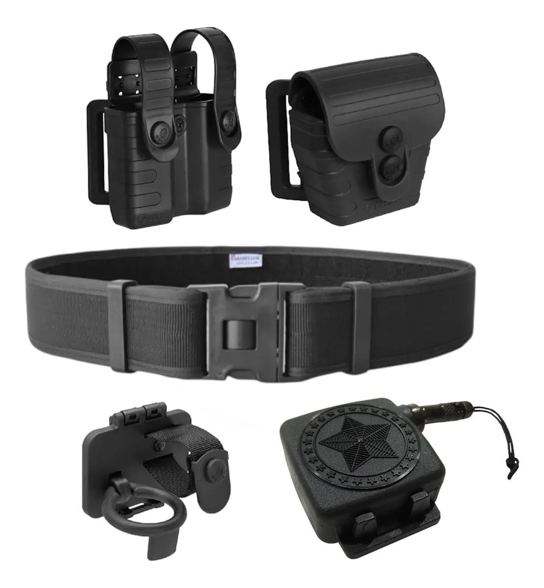 Cinto + Porta Acessórios Bélica Militar + Fiel Retrátil Nf-e