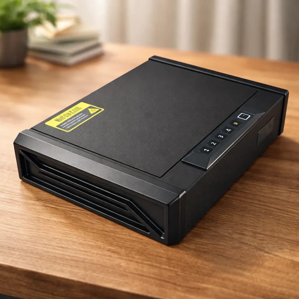 Cofre Digital Eletrônico Leitor Biométrico Para Armas Curtas