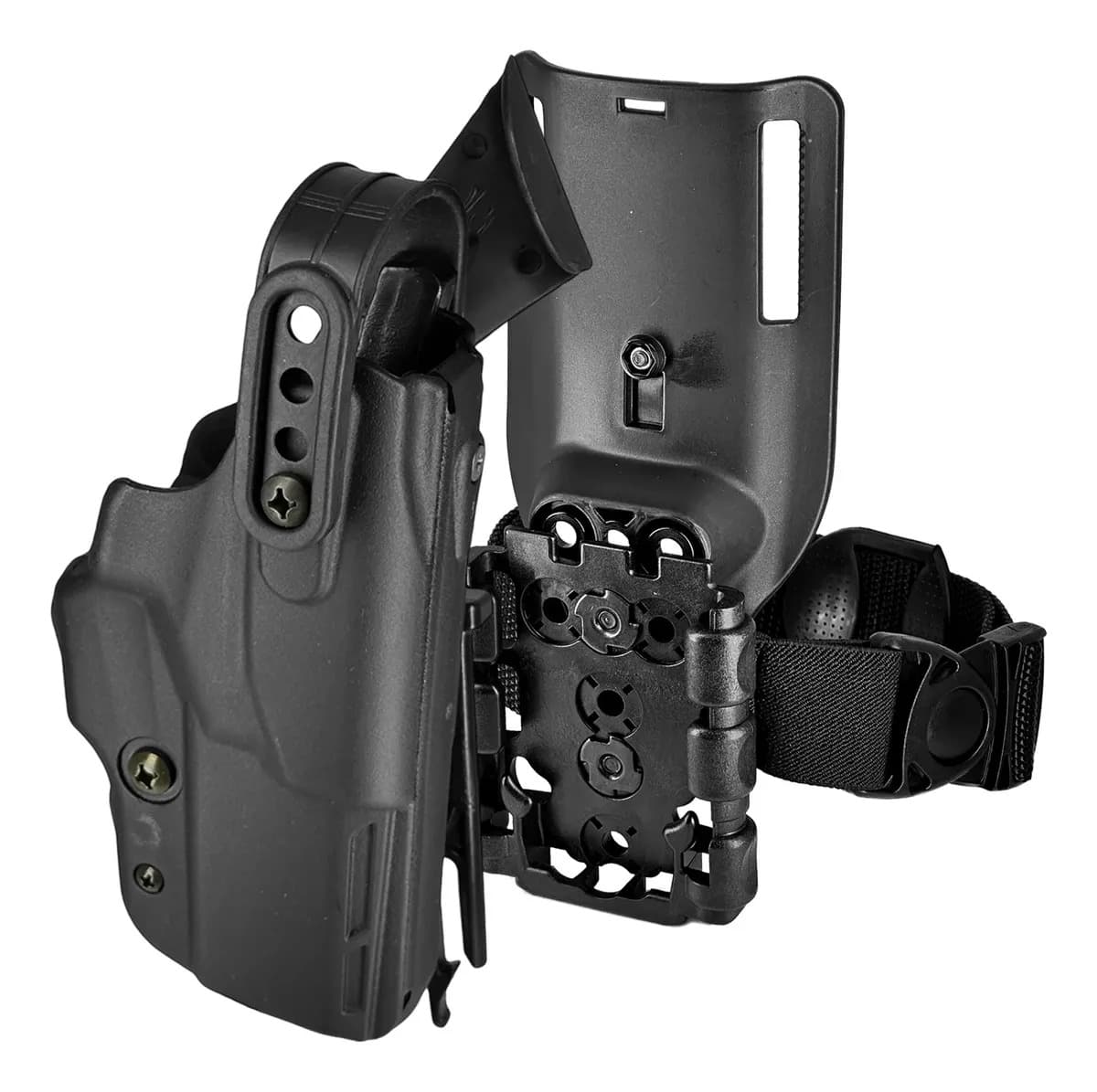 Coldre Tomahawk Maynards 3 Retenções Para Beretta Apx E Taurus Pt 809, 838 E 840 + Plataforma Cintura Com Fita De Perna Garfo/gaveta V2 Maynards Preto Destro Destro