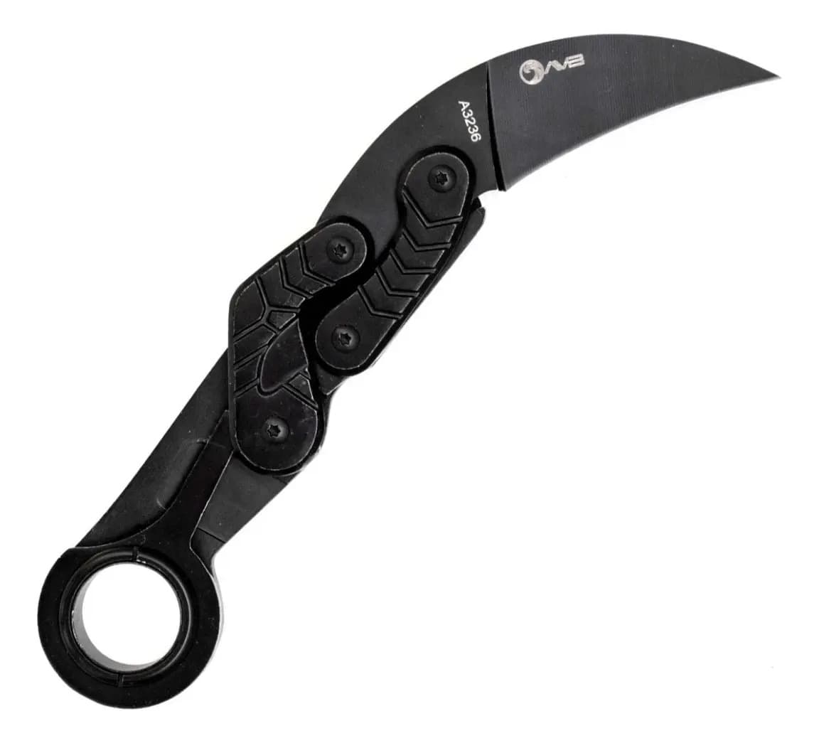 Canivete Karambit Inox Anel Avb A3236 Cor Preto