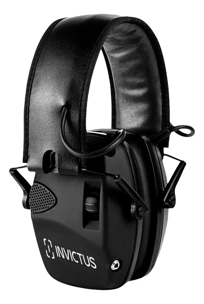 Abafador de Ruído Eletrônico Mute 21 dB Concha Ultra Slim INVICTUS Preto