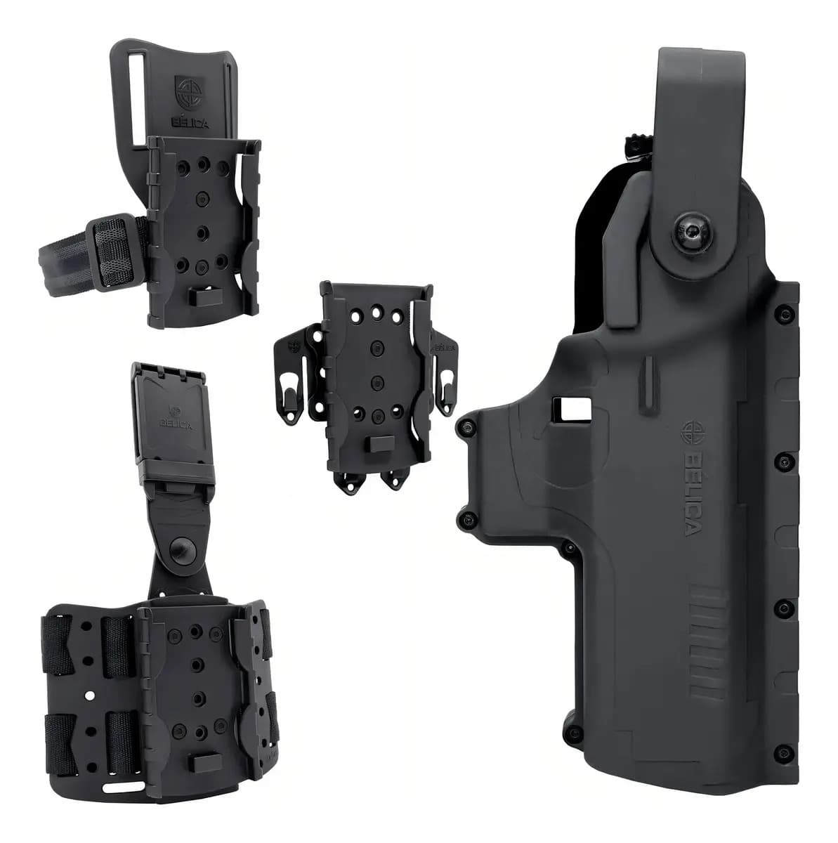 Coldre Bélica Hammer PRO Speed Mid-Ride Polímero Canhoto Preto