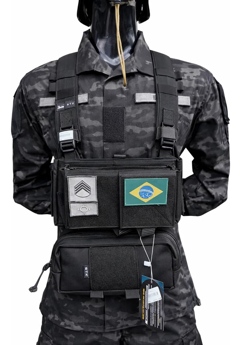 Chest Rig Stk Tático Colete Modular 6 Compartimentos