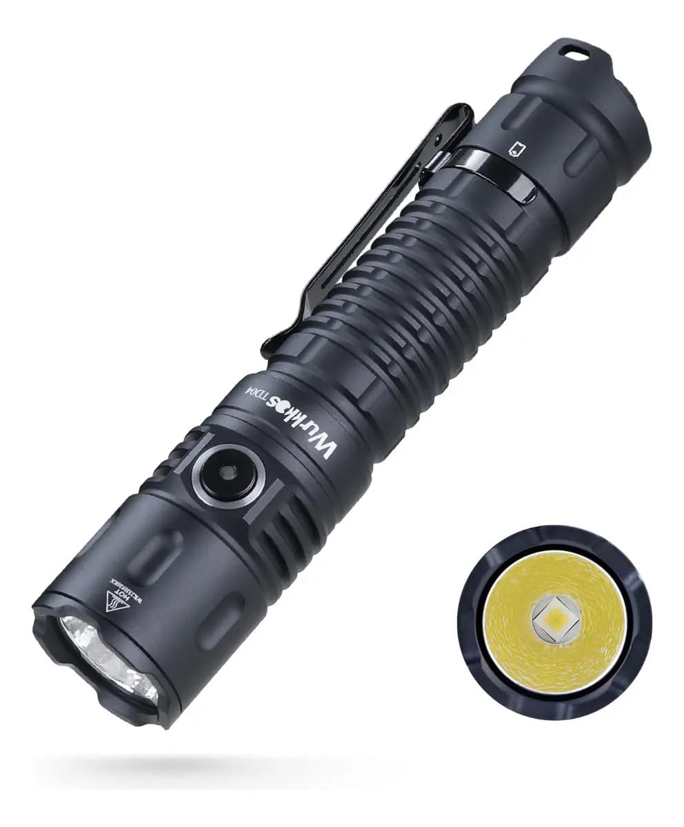 Lanterna Tática Wurkkos Td04 3000lm 295m Usb-c 21700 6000k Preto