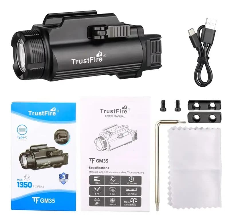 Lanterna Trustfire Gm35 1350 Lumens lanterna Preto Cor da luz Branco