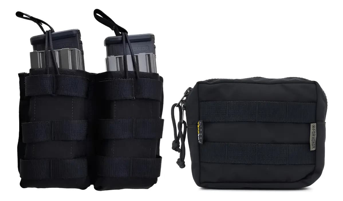 Bolso Horizontal Forhonor + Porta Carregador Duplo De Fuzil