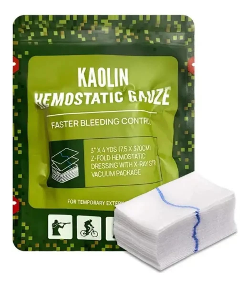 Gaze Com Agente Hemostático Combat Gauze Kaolin