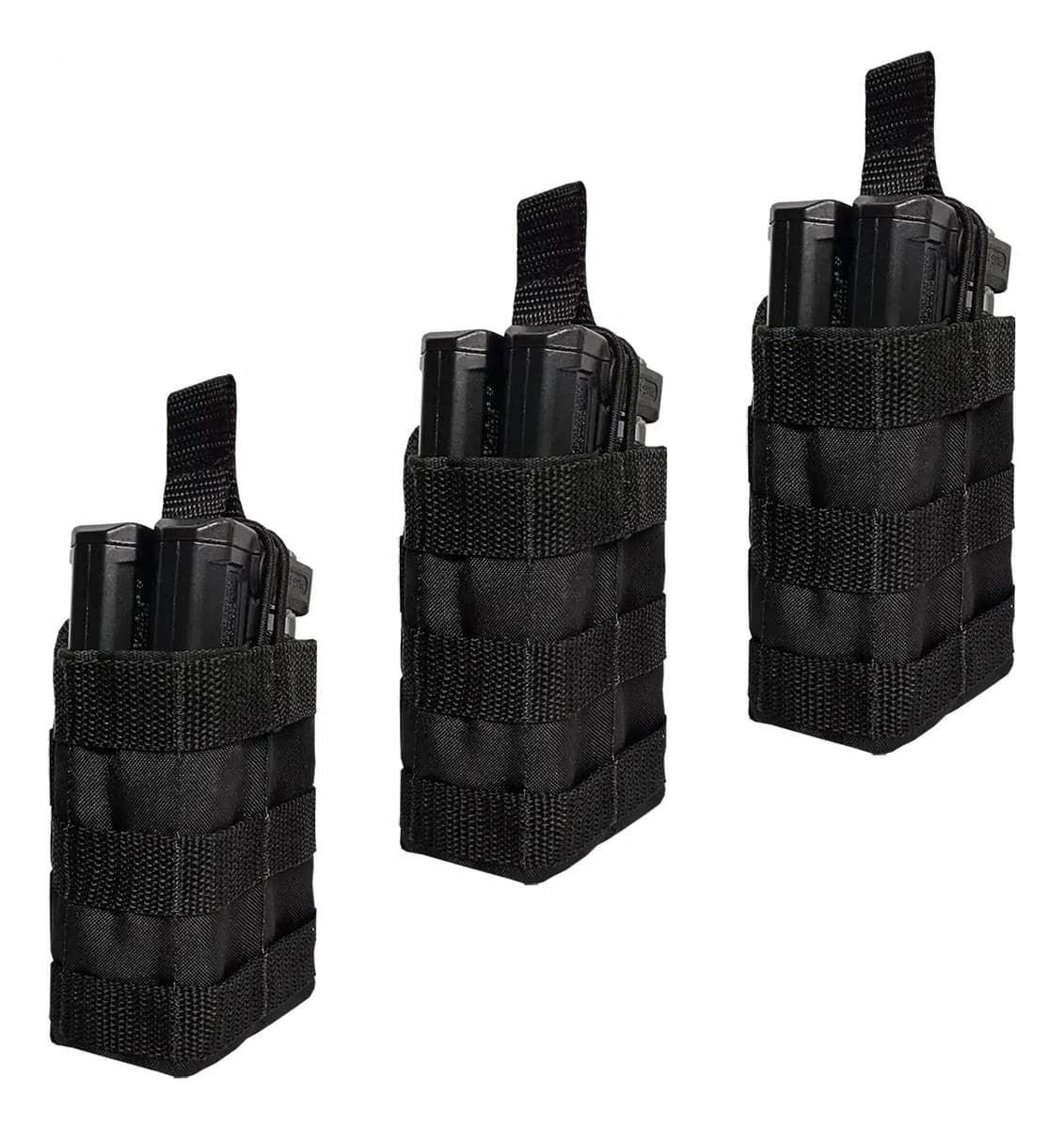 Kit 3 Porta Carregador De Fuzil Modular Mag Duplo 556 E 762