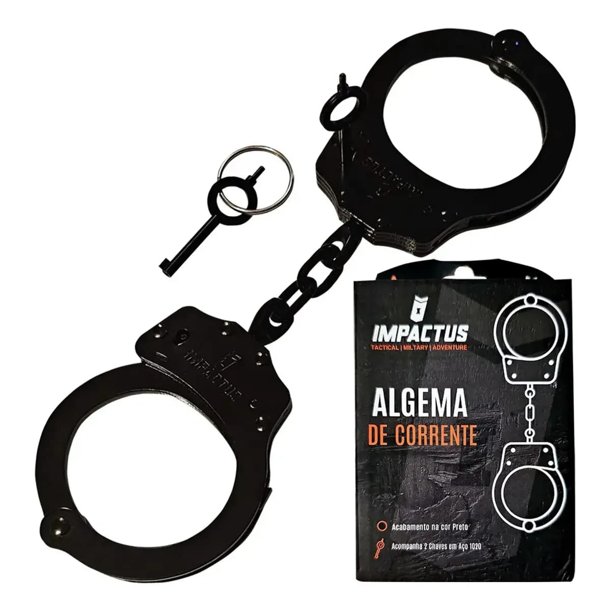 Algema Corrente Preta Impactus - Aço Carbono Aisi 1020