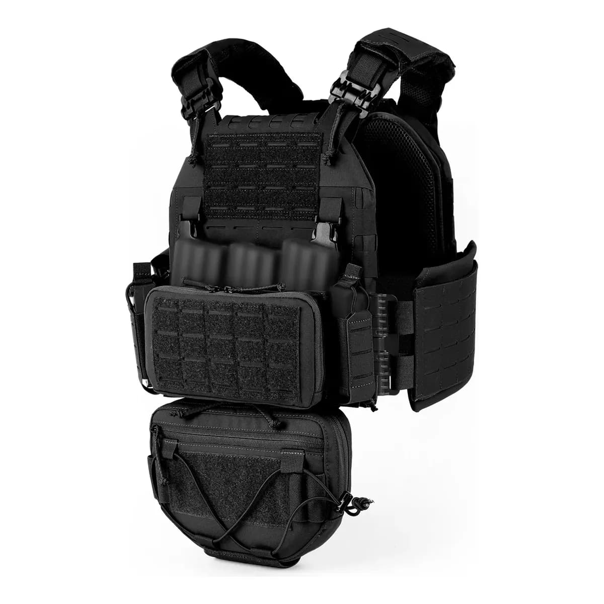 Colete Tático Votagoo Airsoft Modular Molle Nylon S-ms Pro Preto Tamanho Único