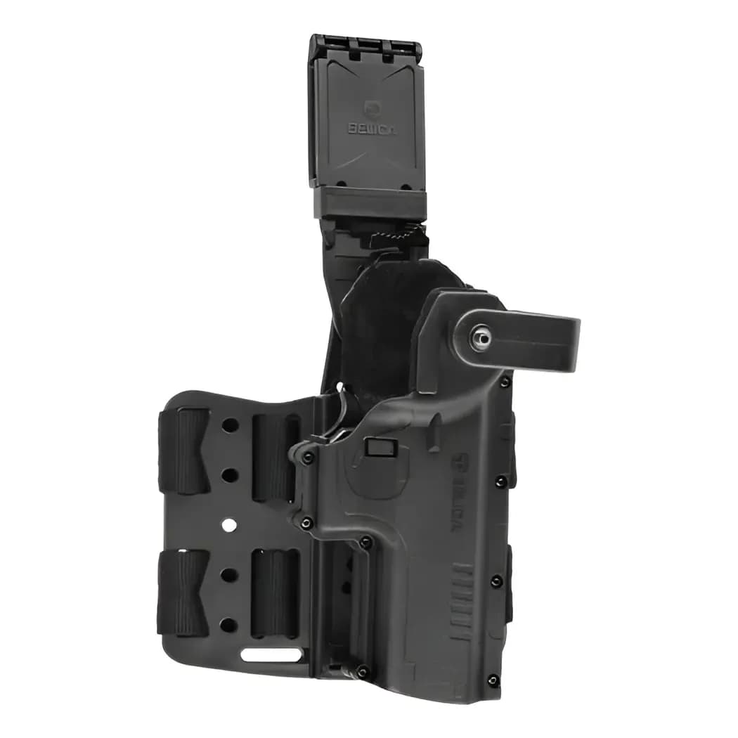 Coldre Glock G17 G19 G22 G23 Tático Ostensivo Perna / Destro Destro Preto