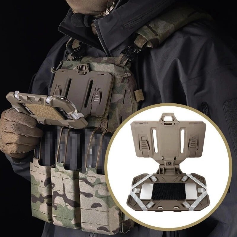Suporte Tático Para Telefone MOLLE , Placa De Navegação Dobrável , Equipamento De Fixação Celular , Acessórios Colete