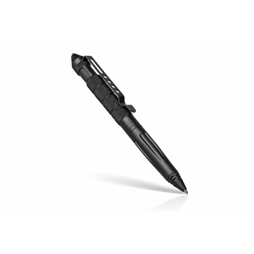 Caneta de Alumínio Tática Profissional Multifuncional em aço inoxidável Resistente 15cm premium Top