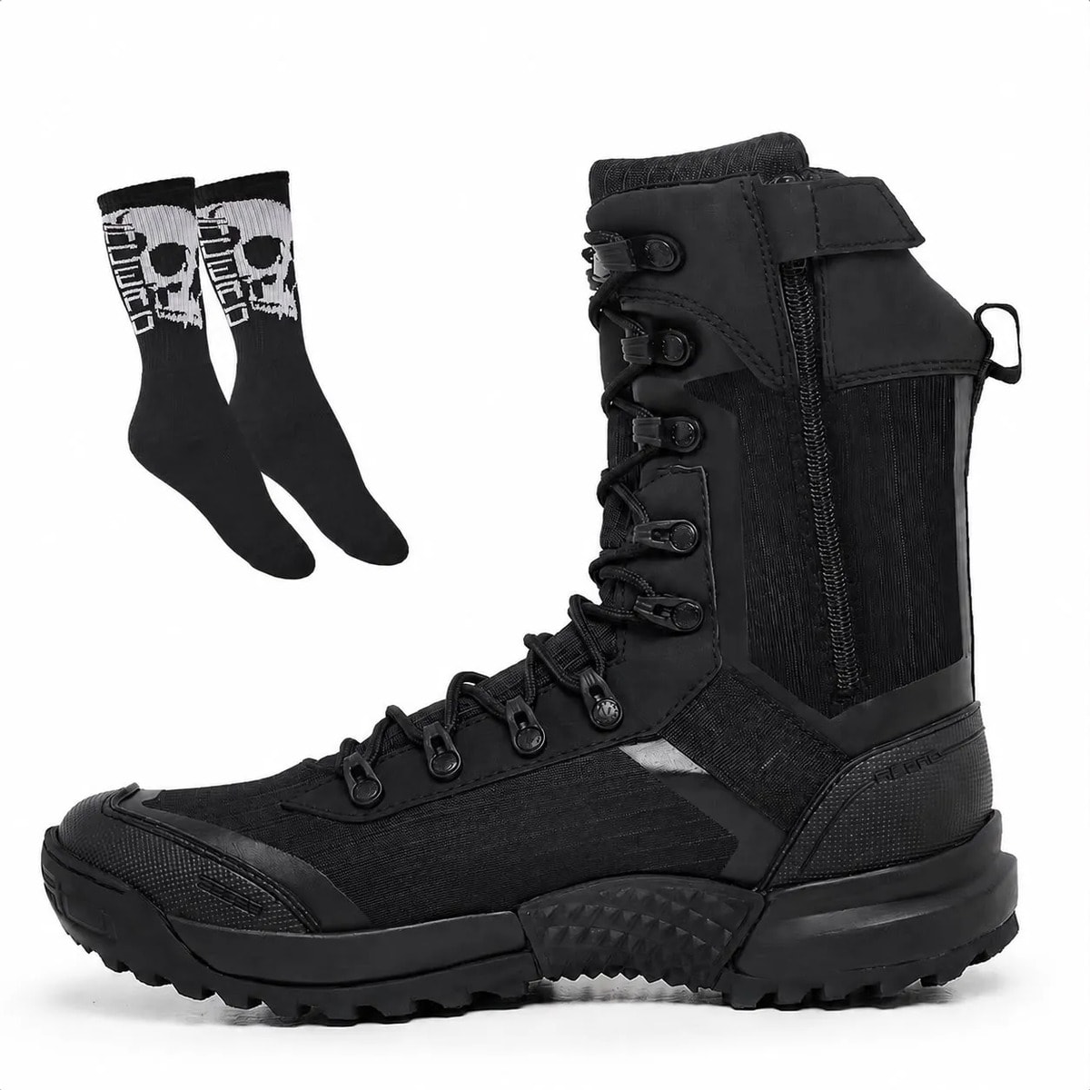 Bota Acero Ponto 50 Ziper Coturno Rip Stop Cano Alto + Meia