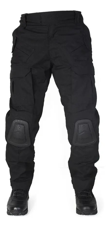 Calça Tática Com Joelheira Combat F3 Ripstop Forhonor Preta