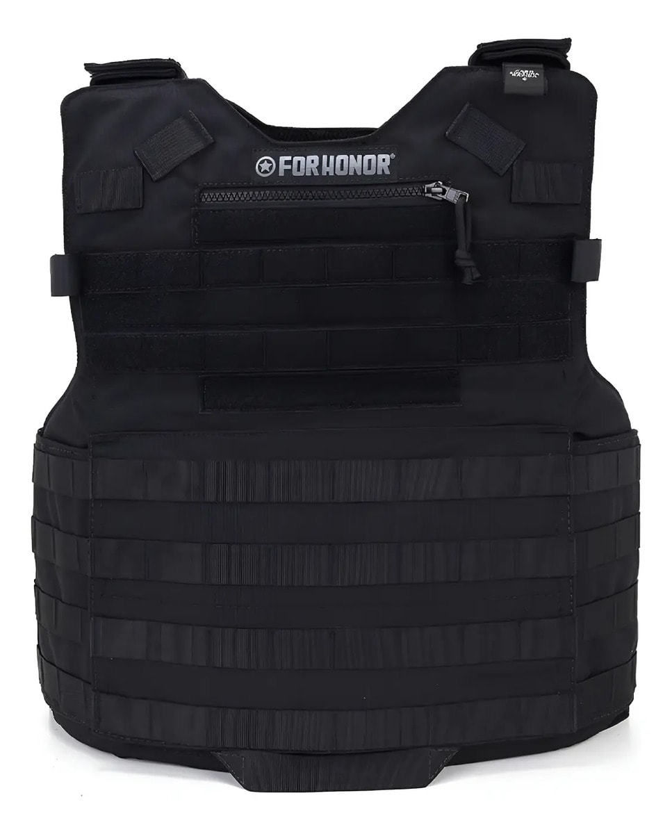 Capa De Colete Forhonor Preto Tático Com Bolso Airsoft Nf