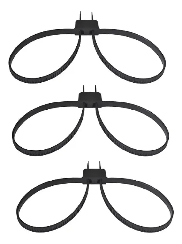 Algema Descartável Rígida Bélica Preta Kit 3 Duplas Nylon Resistente