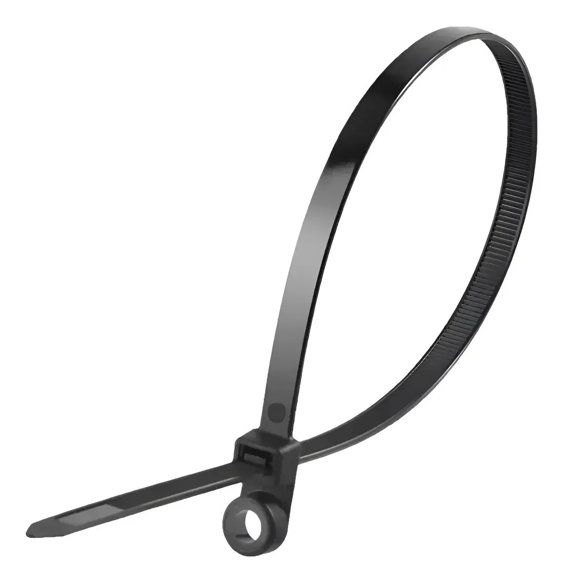 Kit 200 Abraçadeiras Enforca Gato Com Olhal 4.8 X 20 Cm Preto