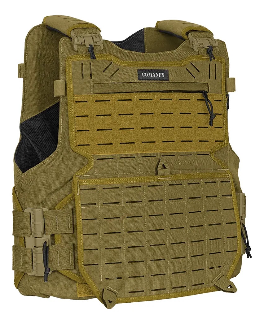 Capa De Colete Comanfy Gladiador Laser Cut Coyote Cordura
