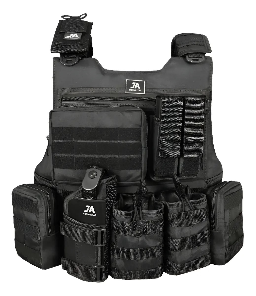 Colete Modular Ja3 + 10 Acessórios Tático 3a Ja Rio Militar