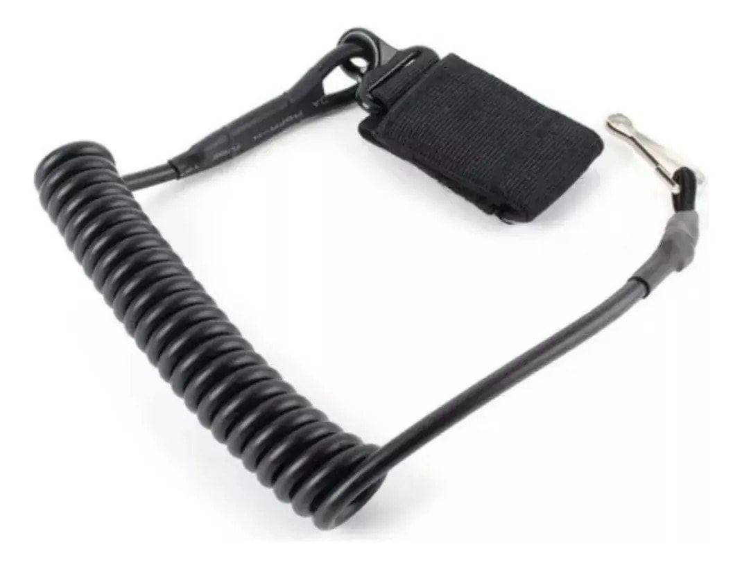 Fiel Retrátil Tático Espiral Pistola Segurança Airsoft