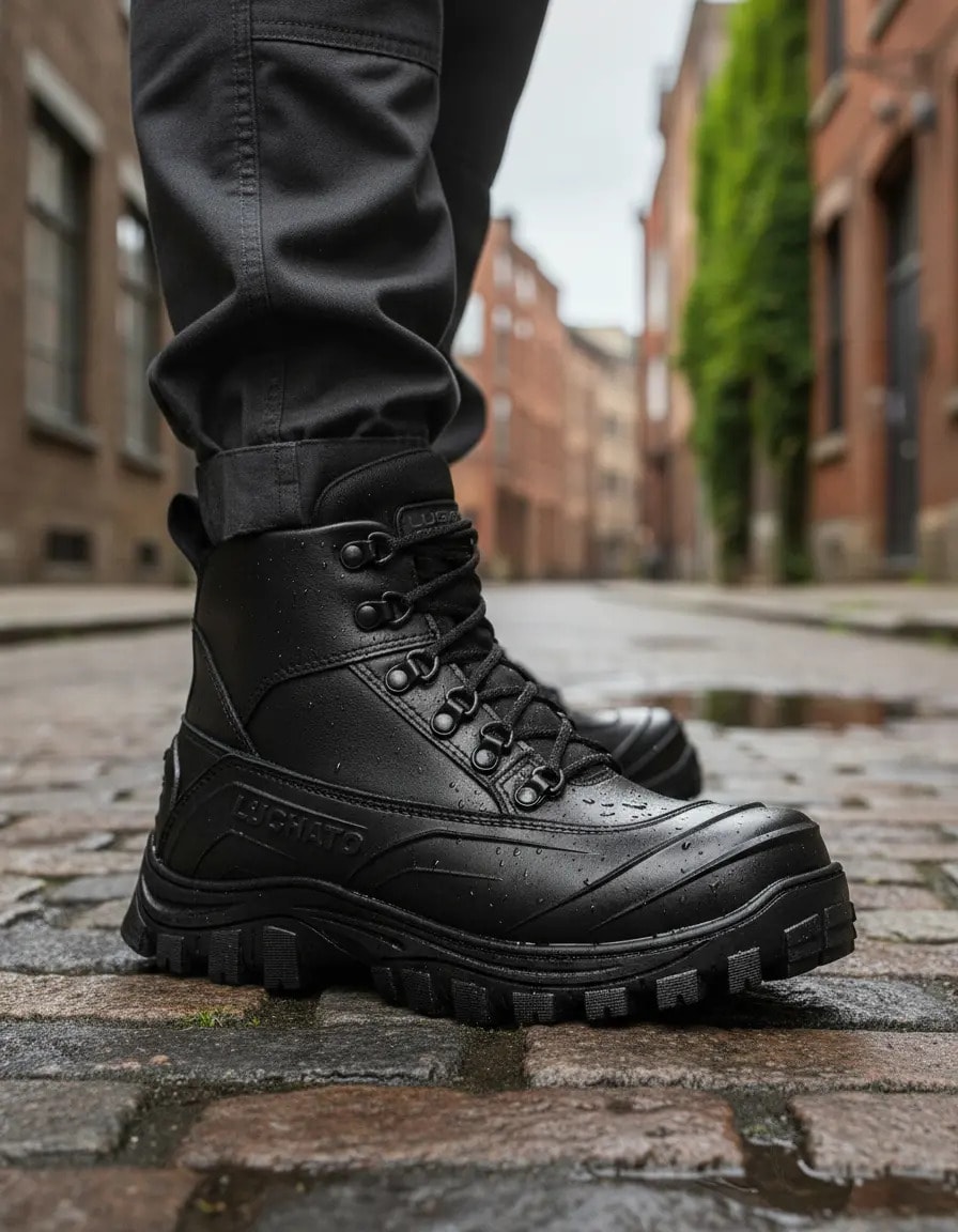 Bota Militar Cano Curto Lançamento Lughato Com Zíper