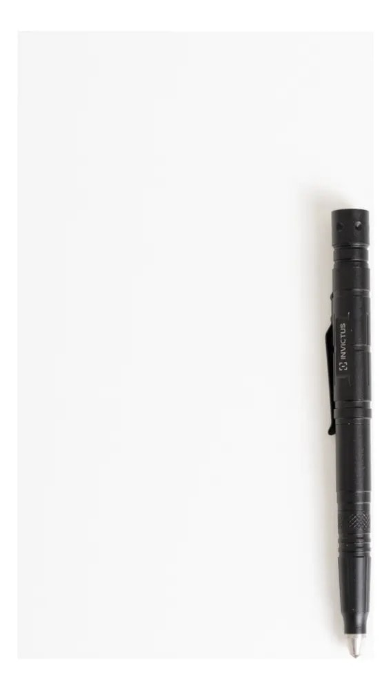 Caneta Tática Invictus Xtreme Esferográfica Preta, de Alumínio
