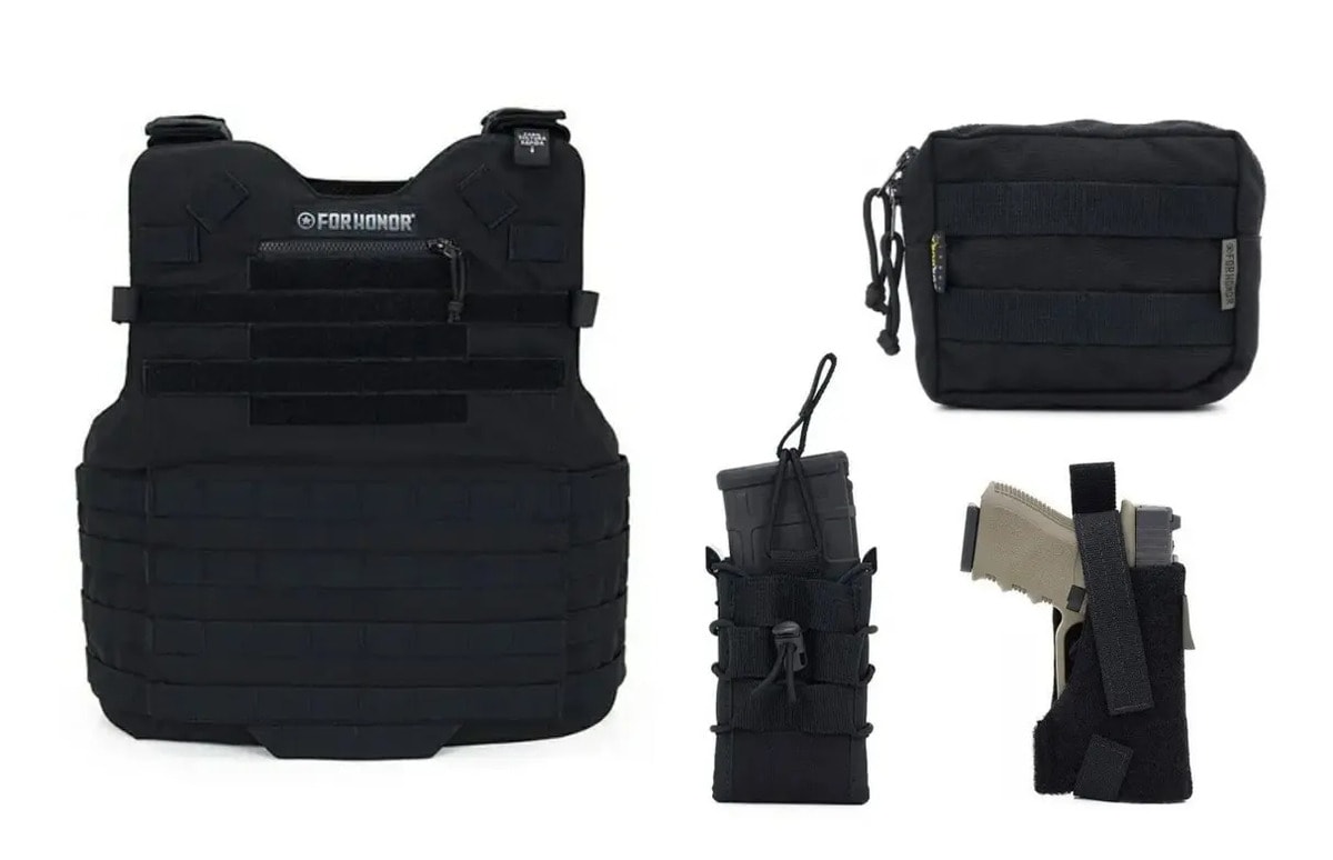 Capa De Colete 3a + Bolso + Coldre Mod. + P/ Car. Forhonor