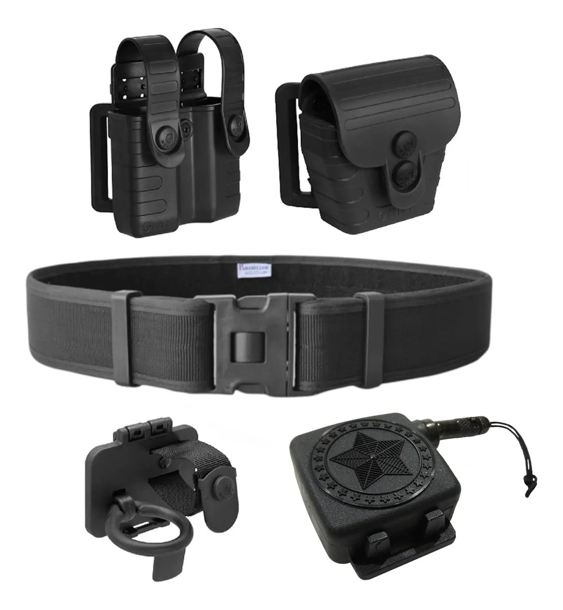 Cinto + Porta Acessórios Bélica Militar + Fiel Retrátil Nf-e