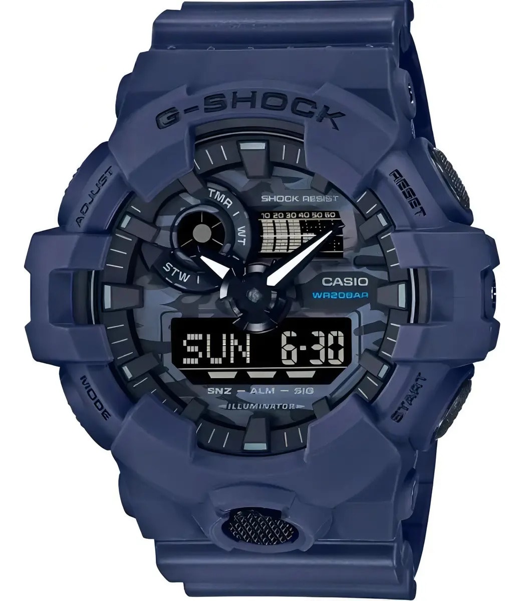 Relógio Casio G-Shock Urban Utility Camo Masculino GA-700CA-2ADR Azul