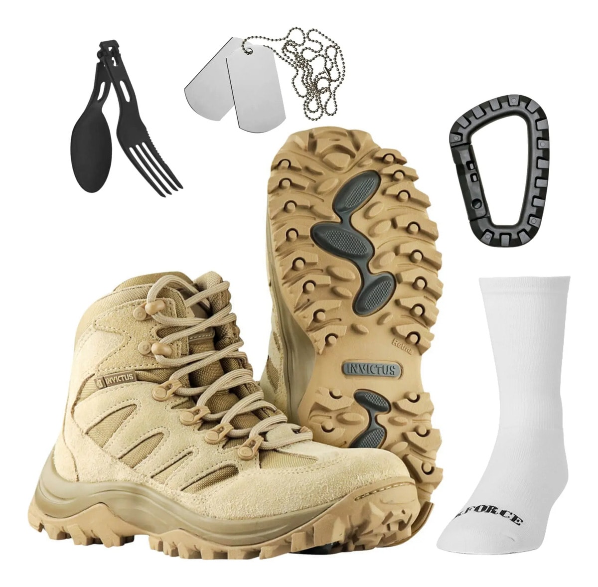 Bota Tractor Invictus Cordura 1000 E Solado C/ Tração Desert
