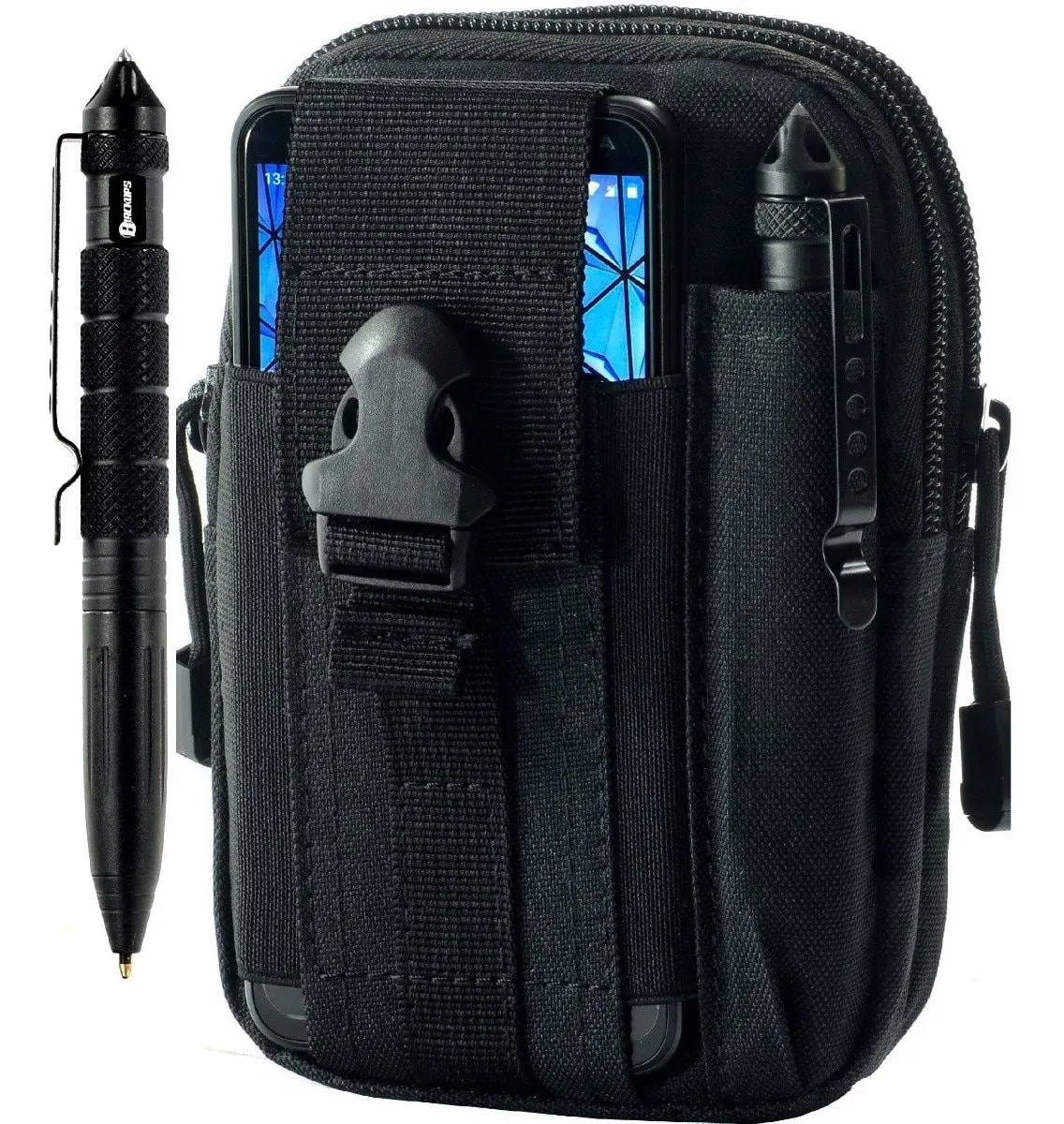 Bolsa Porta Treco Pochete Militar Tatico Bc8 + Caneta Tático