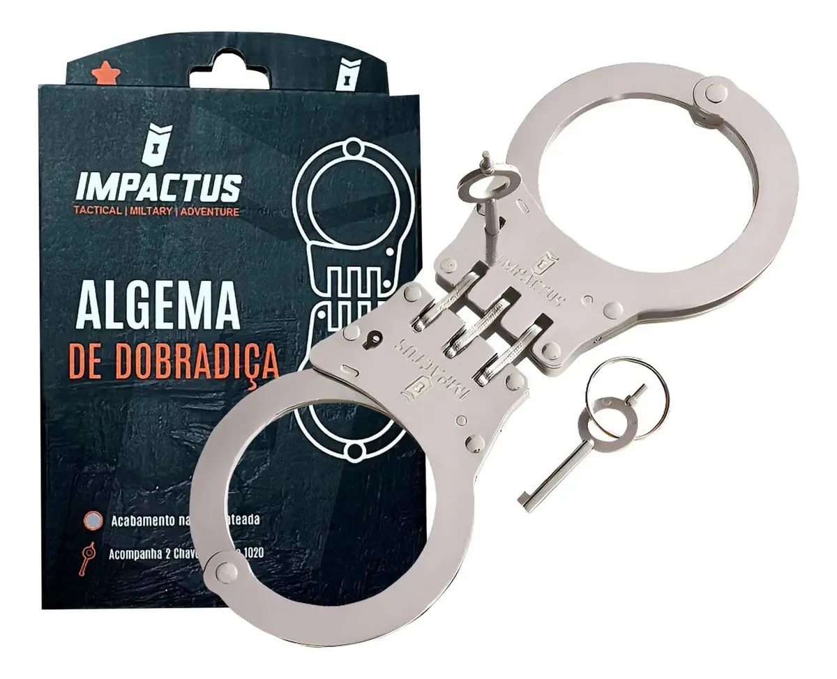 Algema de Dobradiça Impactus Prata Niquelado