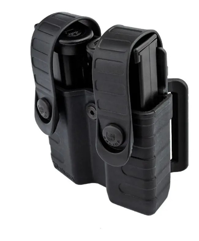 Porta Carregador Duplo Tab Lock - Bélica Original / Preto