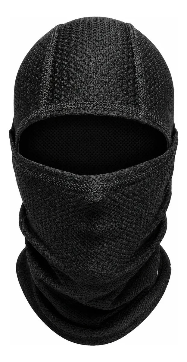 Balaclava Toca Ninja Máscara de Proteção UV Conforto Térmico Texturizada Reforçada Respirável Voz Nítida Cor Preta