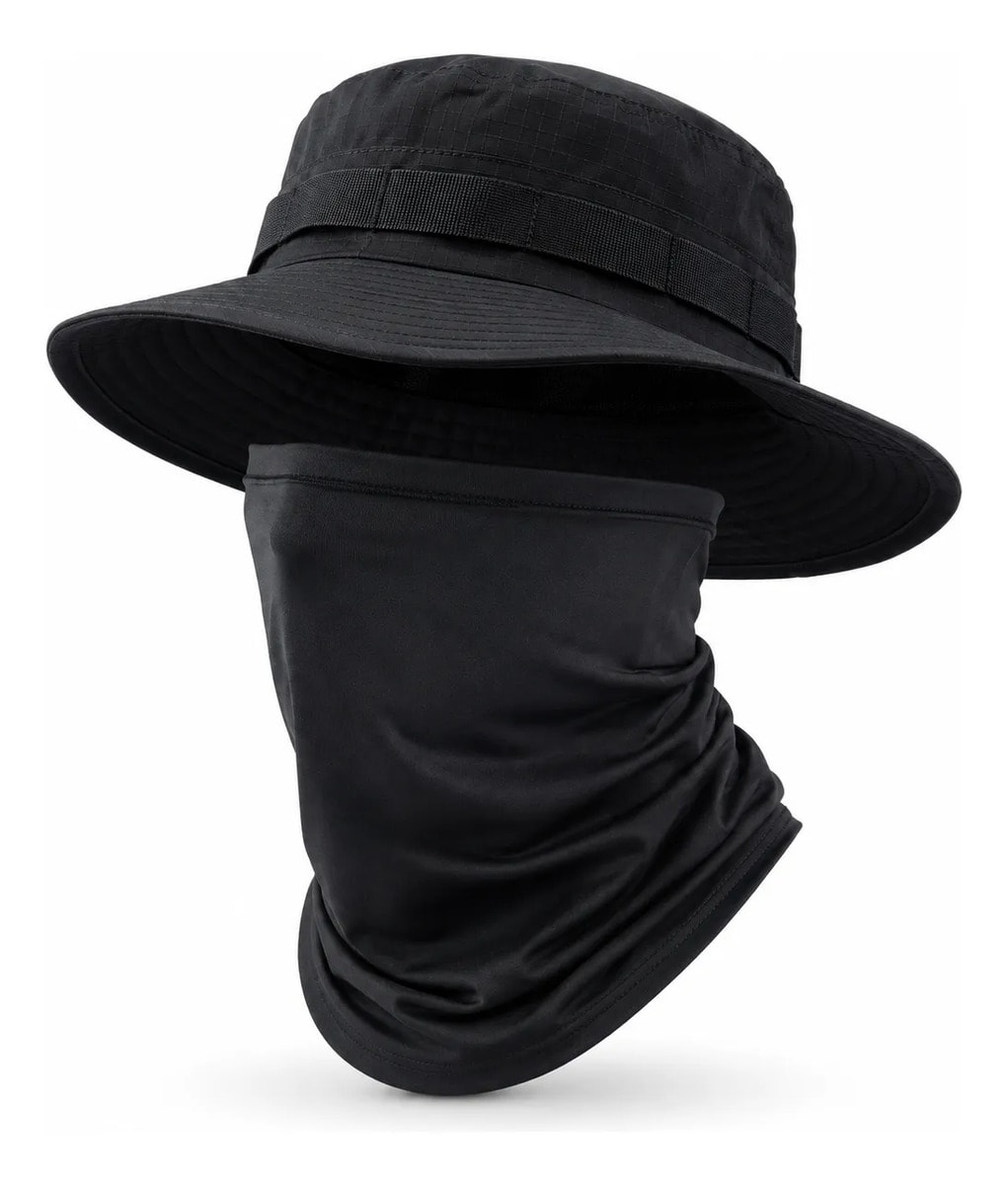 Kit Chapéu Tático Boonie Hat E Balaclava Militar