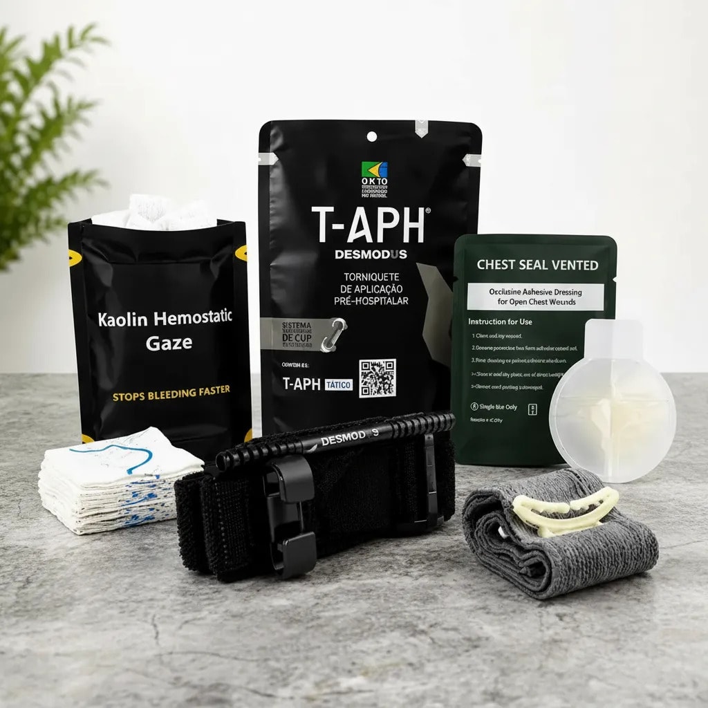 Torniquete Desmodus T-aph Selo + Gaze Hemostática + Bandagem