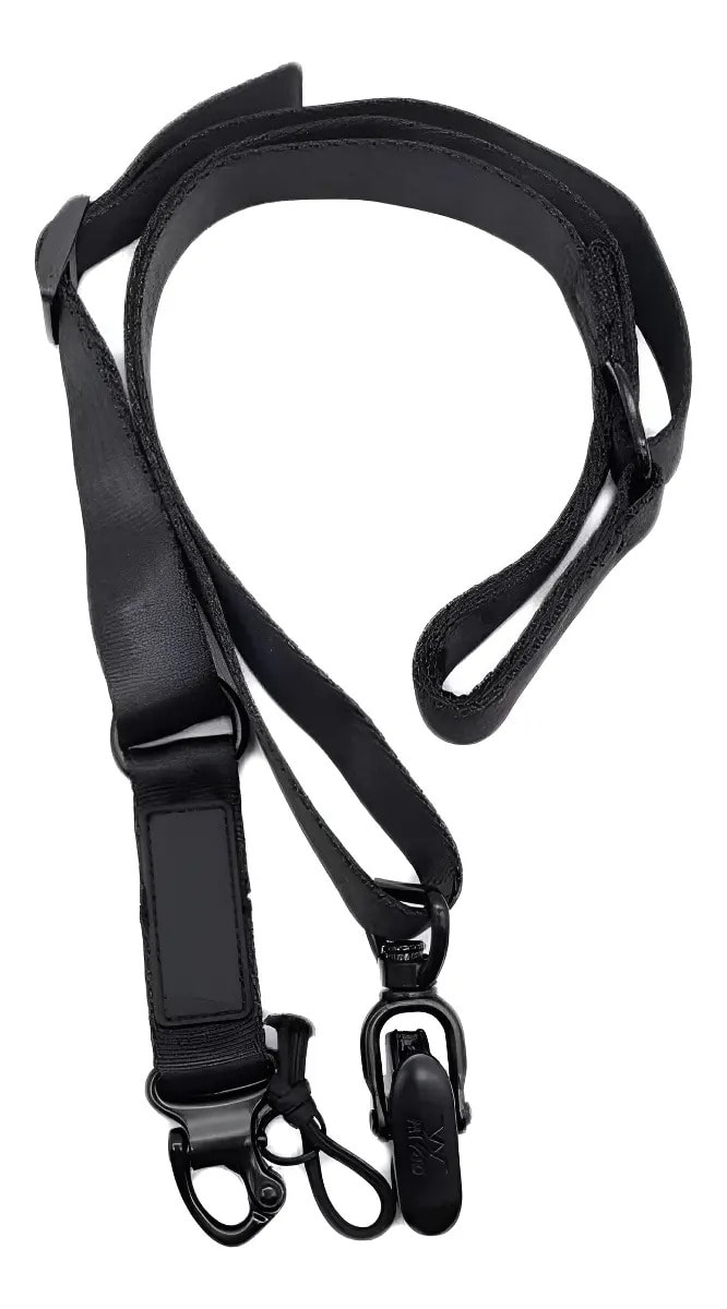 Bandoleira Ms2 Tática 1 E 2 Pontos Airsoft Polícia Cor Preto