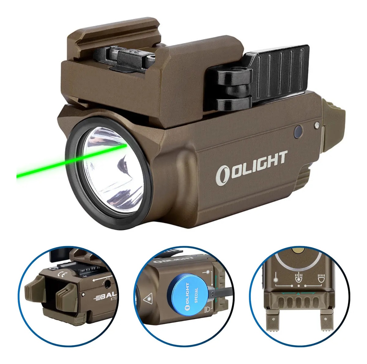 Lanterna Tática Led Olight Baldr Mini 600 Lúmens 130 Metros